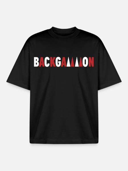 backgammon - Boxy Heavyweight Unisex Organic T-Shirt by Stanley/Stella - black