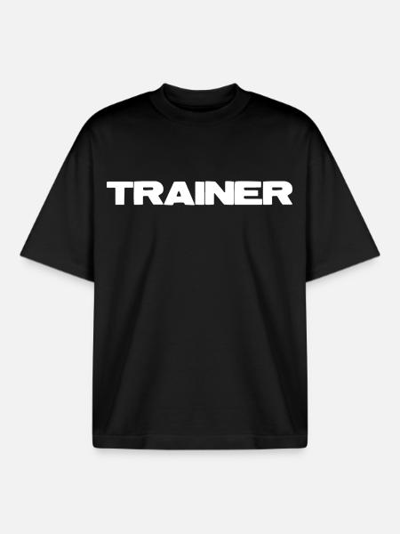 Trainer Power - Boxy Heavyweight Unisex Organic T-Shirt by Stanley/Stella - black