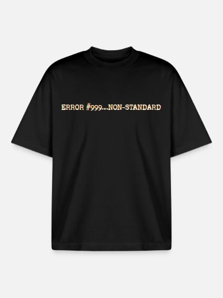 Error999_NonStandard - T-shirt unisexe boxy épais biologique Stanley/Stella - noir