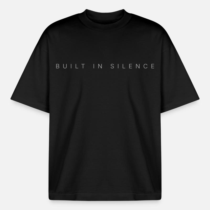 Silence intégré - T-shirt unisexe épais coupe boxy Stanley/Stella - noir