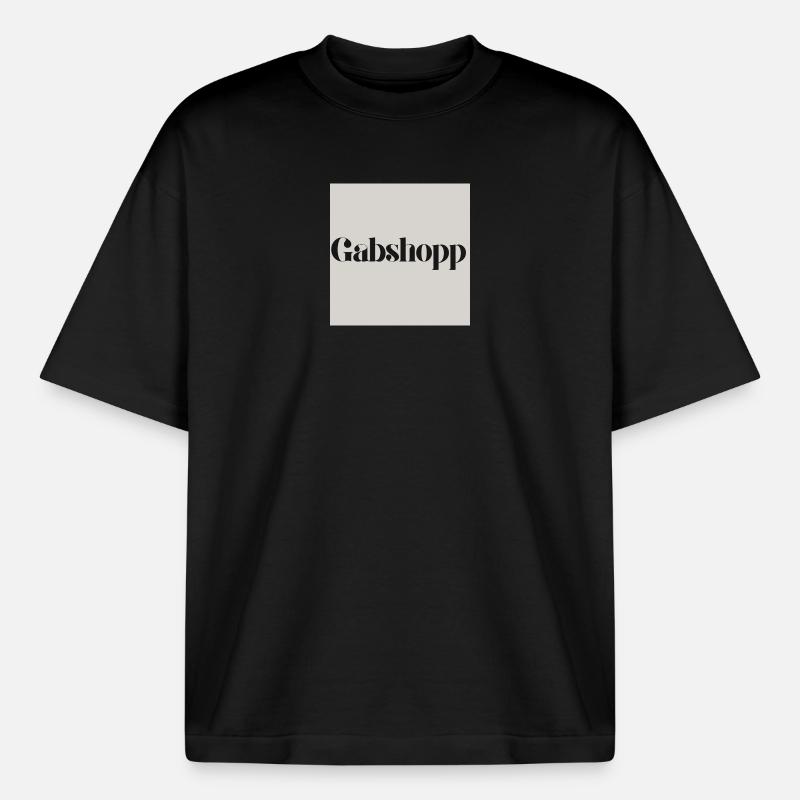 logo - Heavyweight Boxy Unisex T-Shirt by Stanley/Stella - black