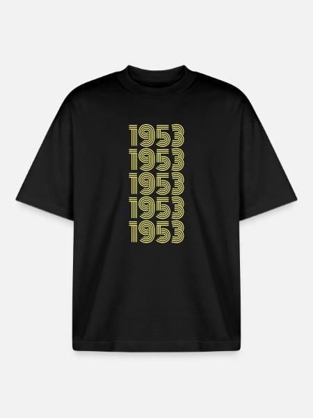 Sport 1953 - Boxy Heavyweight Unisex Organic T-Shirt by Stanley/Stella - black