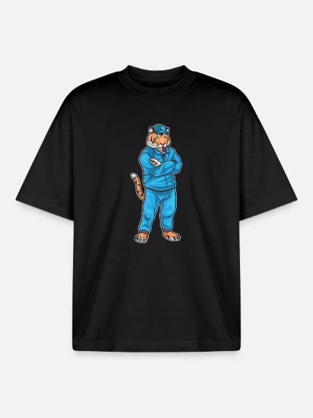 Tiger Sport Lehrer Schule - Boxy Heavyweight Unisex Organic T-Shirt von Stanley/Stella - Schwarz