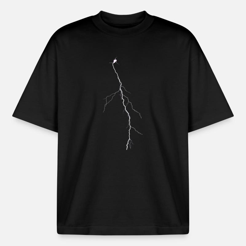 Lightning 2 - Heavyweight Boxy Unisex T-Shirt by Stanley/Stella - black