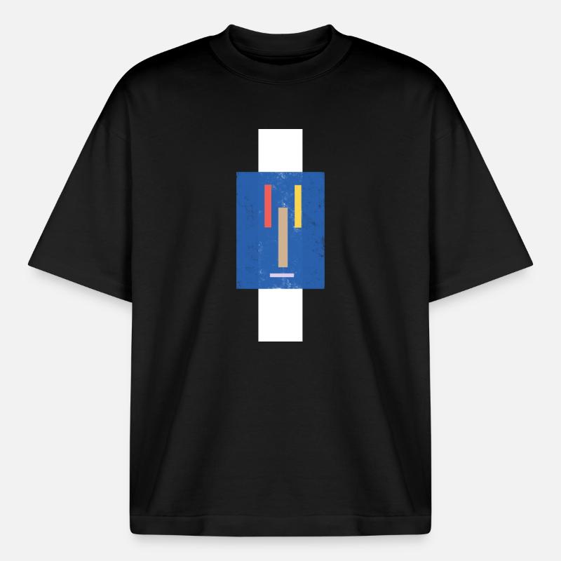 Abstraktes Gesicht auf Pullover - Boxy Heavyweight Unisex Organic T-Shirt von Stanley/Stella - Schwarz