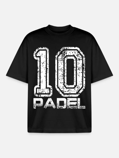 Padel - T-shirt unisexe boxy épais biologique Stanley/Stella - noir