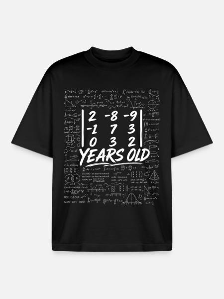 21. Jahr. Determinantenmatrix-Mathematik-Nerd lustig - Boxy Heavyweight Unisex Organic T-Shirt von Stanley/Stella - Schwarz
