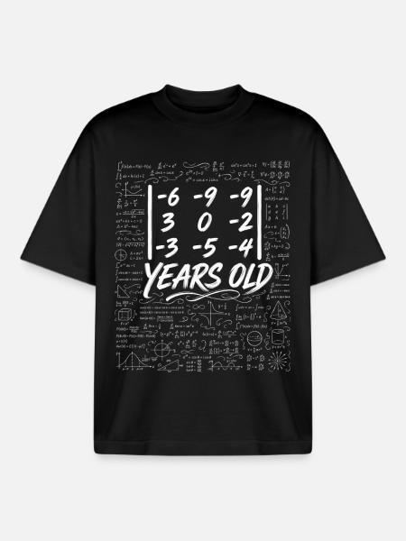 33. Jubiläum. Determinantenmatrix-Mathematik-Nerd lustig - Boxy Heavyweight Unisex Organic T-Shirt von Stanley/Stella - Schwarz