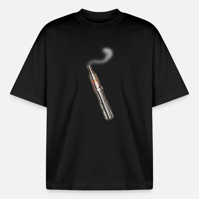E-Zigarette-mit Rauch - Boxy Heavyweight Unisex Organic T-Shirt von Stanley/Stella - Schwarz