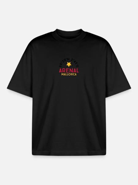 Arenal Mallorca - T-shirt unisexe boxy épais biologique Stanley/Stella - noir