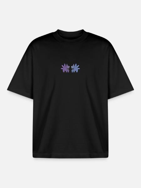 Monstres 2 mam - T-shirt unisexe boxy épais biologique Stanley/Stella - noir