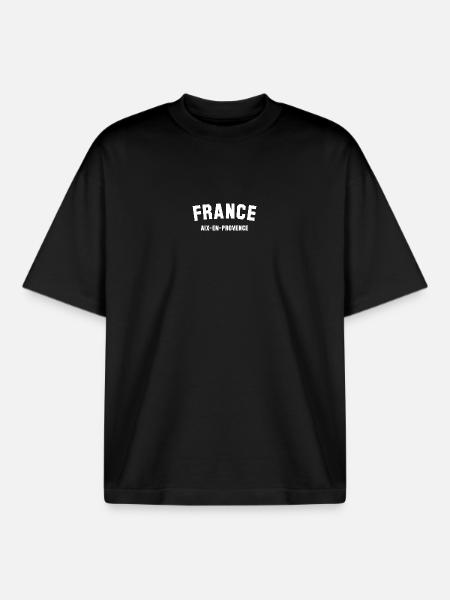 AIX EN PROVENCE France - Boxy Heavyweight Unisex Organic T-Shirt by Stanley/Stella - black