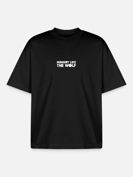HUNGRY LIKE THE WOLF - Boxy Heavyweight Unisex Organic T-Shirt by Stanley/Stella - black