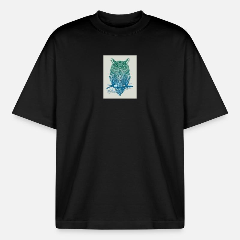 GoVoR_EULE - Boxy Heavyweight Unisex Organic T-Shirt von Stanley/Stella - Schwarz