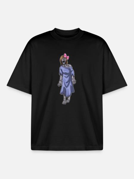 Nœud Zombie Halloween - T-shirt unisexe boxy épais biologique Stanley/Stella - noir