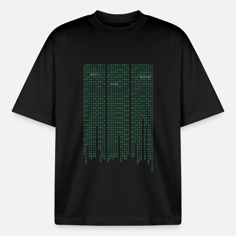 Matrix code - Heavyweight Unisex Boxy T-Shirt von stanley/stella	 - Schwarz