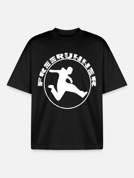 Parkour Free Run athlete - Boxy Heavyweight Unisex Organic T-Shirt by Stanley/Stella - black
