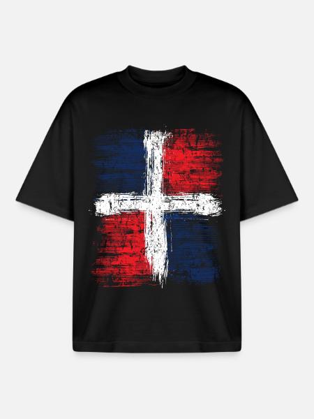 Dominican Republic - Boxy Heavyweight Unisex Organic T-Shirt by Stanley/Stella - black