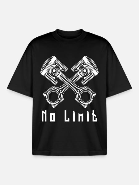 No Limit - Boxy Heavyweight Unisex Organic T-Shirt by Stanley/Stella - black