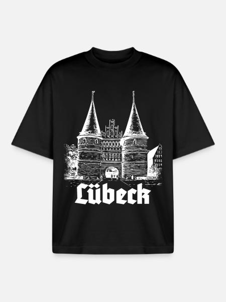 Lübeck - Design - Boxy Heavyweight Unisex Organic T-Shirt by Stanley/Stella - black