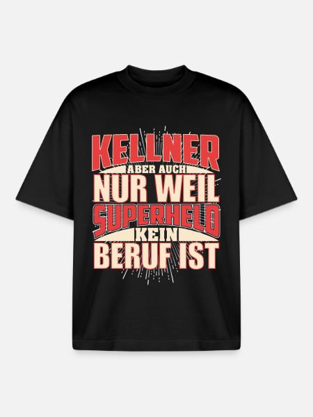 Kellner Superheld - Boxy Heavyweight Unisex Organic T-Shirt von Stanley/Stella - Schwarz