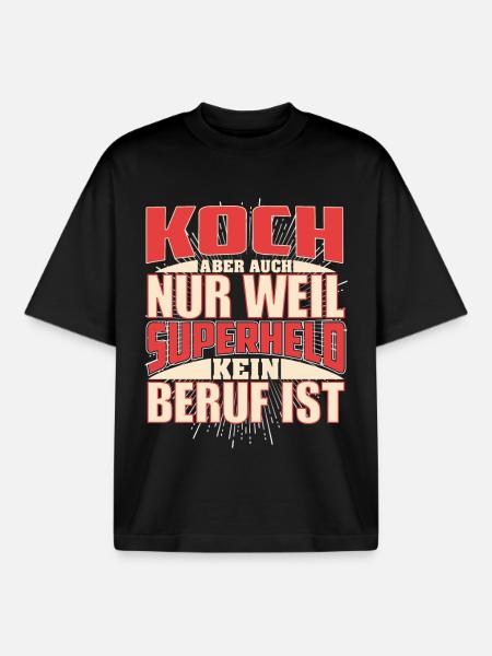 Koch Superheld - Boxy Heavyweight Unisex Organic T-Shirt von Stanley/Stella - Schwarz