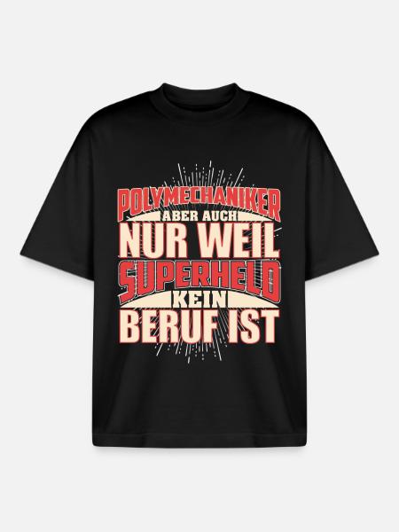 Polymechaniker Superheld - Boxy Heavyweight Unisex Organic T-Shirt von Stanley/Stella - Schwarz