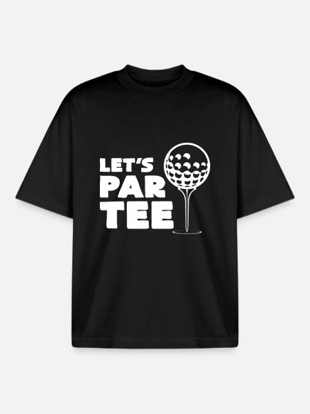 Golf Party Graphic - Boxy Heavyweight Unisex Organic T-Shirt by Stanley/Stella - black