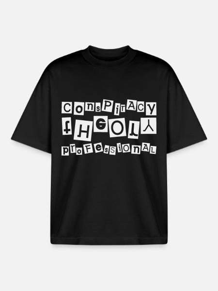 Conspiracy Theory Professional - Conspiracy - Boxy Heavyweight Unisex Organic T-Shirt by Stanley/Stella - black