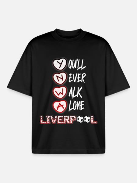 Liverpool liverpool - Boxy Heavyweight Unisex Organic T-Shirt by Stanley/Stella - black