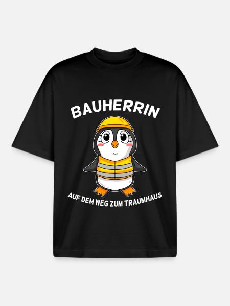 Bauherrin - Boxy Heavyweight Unisex Organic T-Shirt von Stanley/Stella - Schwarz