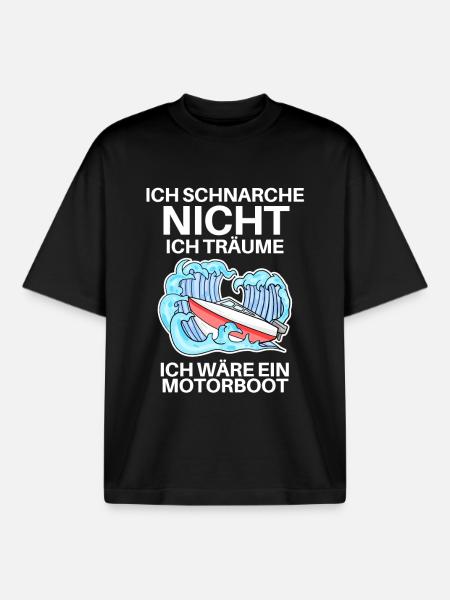 Motorboot Boote Boot - Boxy Heavyweight Unisex Organic T-Shirt von Stanley/Stella - Schwarz