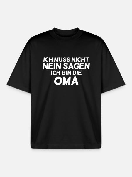 Ich bin die Oma - Boxy Heavyweight Unisex Organic T-Shirt von Stanley/Stella - Schwarz