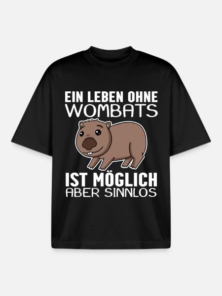 Wombat - Boxy Heavyweight Unisex Organic T-Shirt von Stanley/Stella - Schwarz