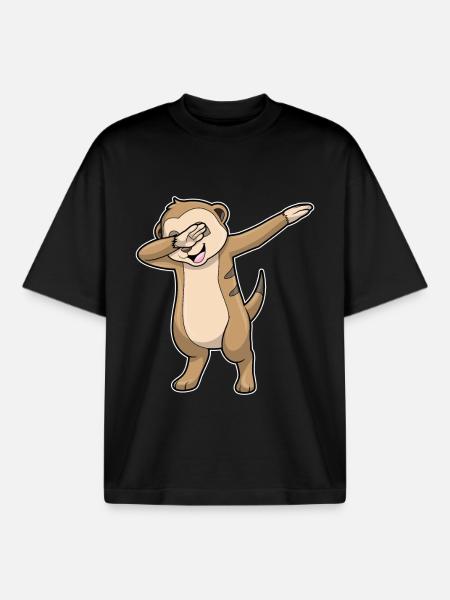 Erdmännchen Hip Hop Tanz - Boxy Heavyweight Unisex Organic T-Shirt von Stanley/Stella - Schwarz
