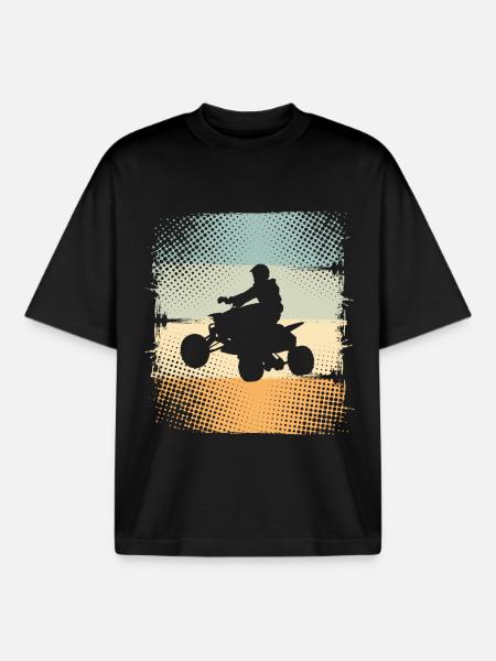 Quad - T-shirt unisexe boxy épais biologique Stanley/Stella - noir
