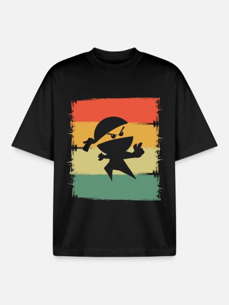 Ninja - Boxy Heavyweight Unisex Organic T-Shirt by Stanley/Stella - black