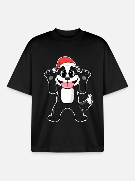 Weihnachten tier - Boxy Heavyweight Unisex Organic T-Shirt von Stanley/Stella - Schwarz