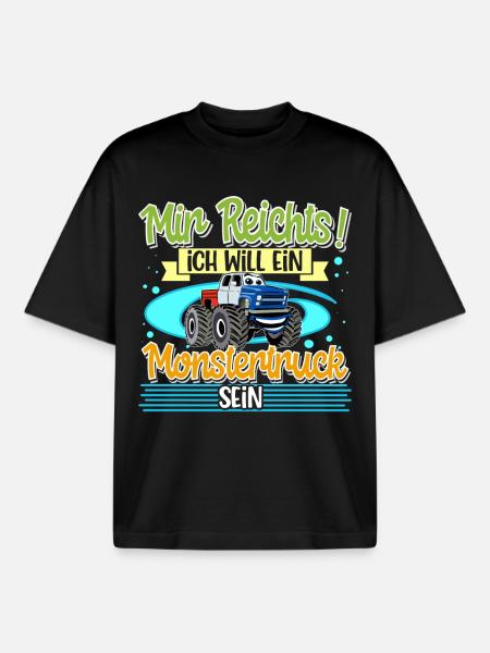Monstertruck - Boxy Heavyweight Unisex Organic T-Shirt von Stanley/Stella - Schwarz