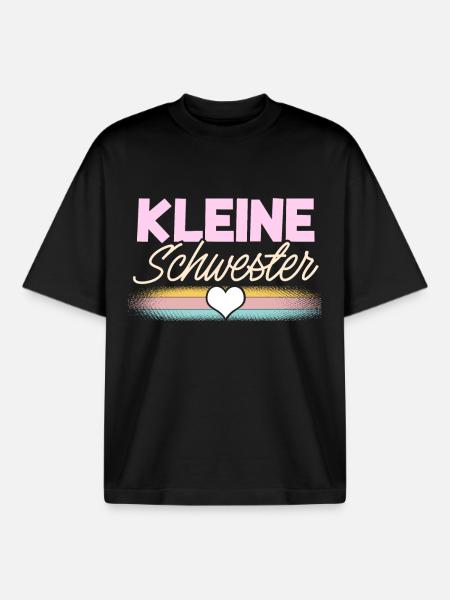 Kleine Schwester - Boxy Heavyweight Unisex Organic T-Shirt von Stanley/Stella - Schwarz
