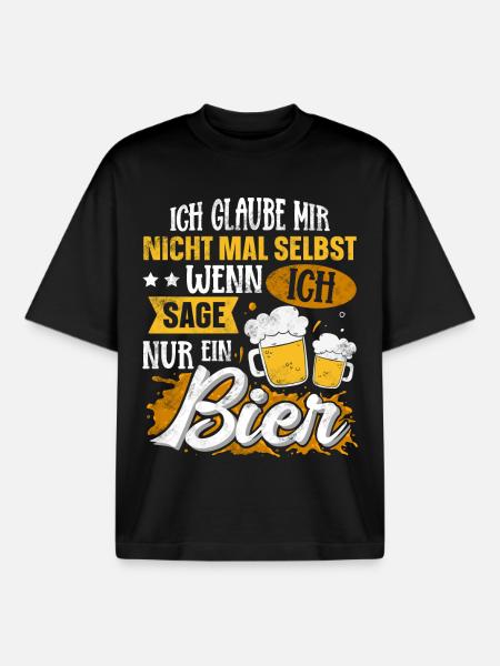 Lustiger Bier Spruch - Boxy Heavyweight Unisex Organic T-Shirt von Stanley/Stella - Schwarz