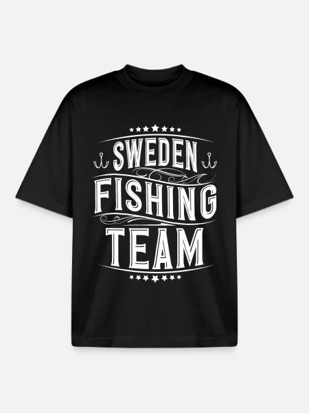 Équipe de pêcheurs de Suède - T-shirt unisexe boxy épais biologique Stanley/Stella - noir