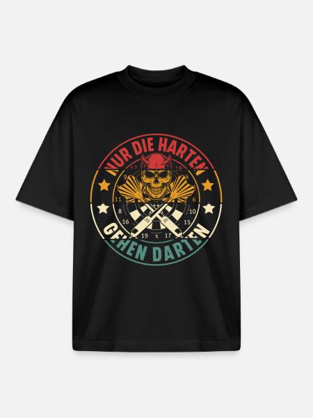 Dart Darten Darts - Boxy Heavyweight Unisex Organic T-Shirt von Stanley/Stella - Schwarz