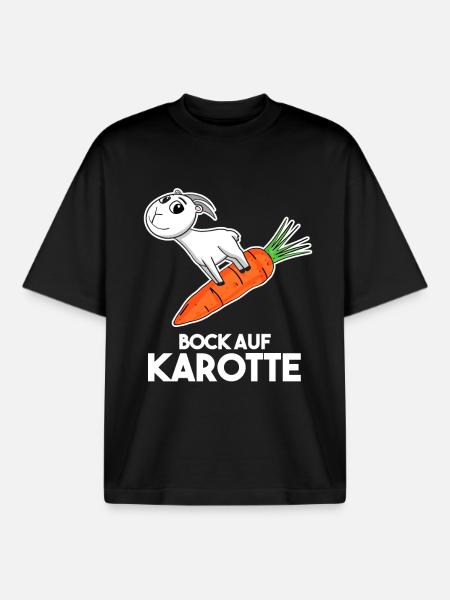 Karotte Ziege Ziegenbock - Boxy Heavyweight Unisex Organic T-Shirt von Stanley/Stella - Schwarz