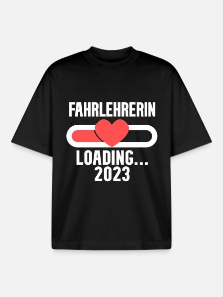 Fahrlehrerin 2023 Loading - Boxy Heavyweight Unisex Organic T-Shirt von Stanley/Stella - Schwarz