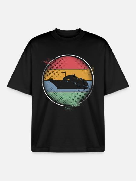 Cruise Ship Cruise - Boxy Heavyweight Unisex Organic T-Shirt by Stanley/Stella - black