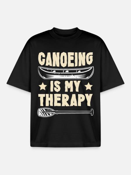 Canoeing Canoeing Canoeing - Boxy Heavyweight Unisex Organic T-Shirt by Stanley/Stella - black