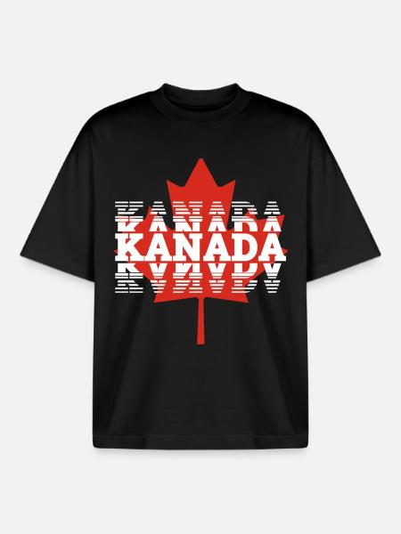 Kanada - Boxy Heavyweight Unisex Organic T-Shirt von Stanley/Stella - Schwarz
