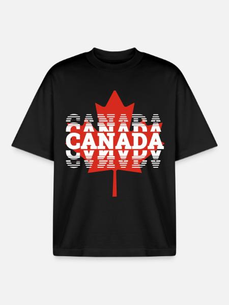 Kanada - Boxy Heavyweight Unisex Organic T-Shirt von Stanley/Stella - Schwarz