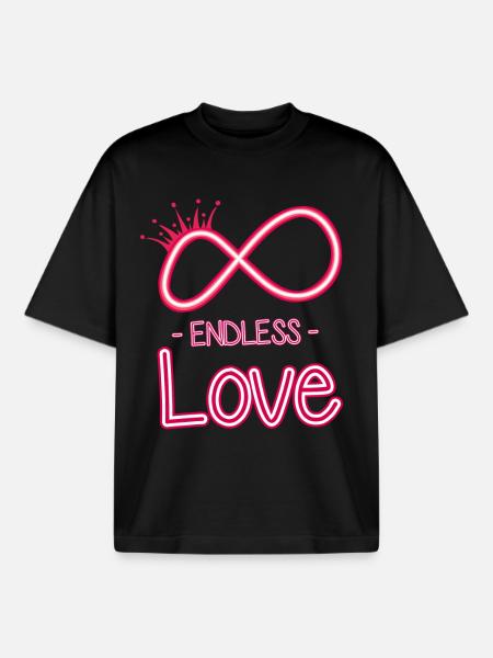 symbole de l’amour éternel - T-shirt unisexe boxy épais biologique Stanley/Stella - noir
